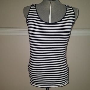 Navy/White striped tank top